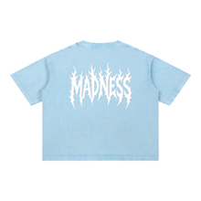 sky blue Mineral Wash Boxy,Cotton T-shirt