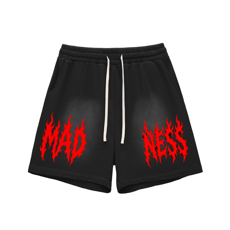 Sun Fade Raw Edge Cotton Shorts