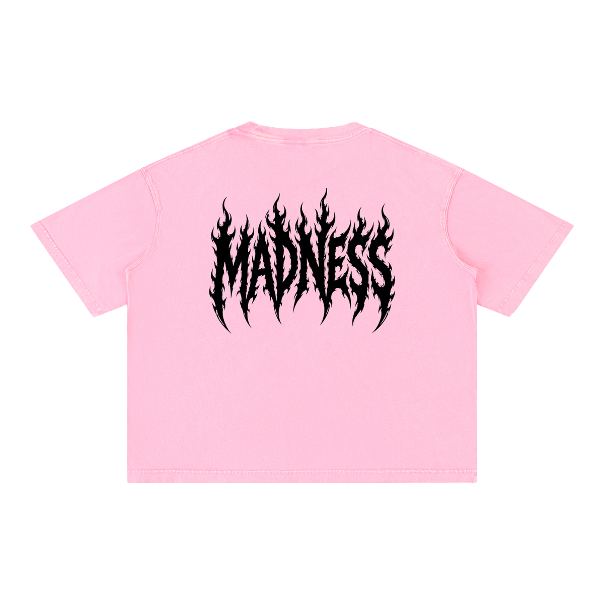 pink /Mineral Wash Boxy Cotton T-Shirt