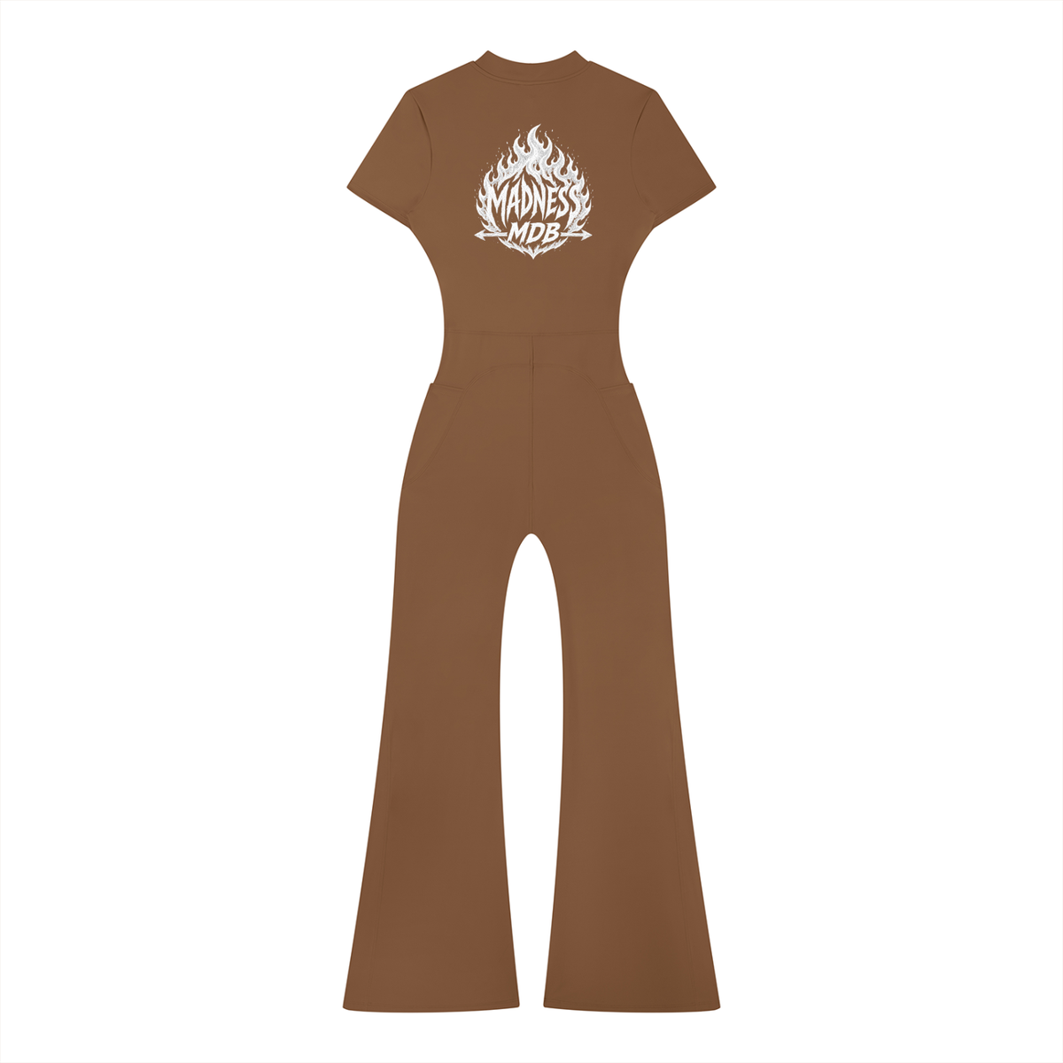 Women’s Tight Flared Leg Quarter-Zip Jumpsuit