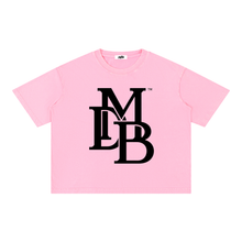 pink /Mineral Wash Boxy Cotton T-Shirt