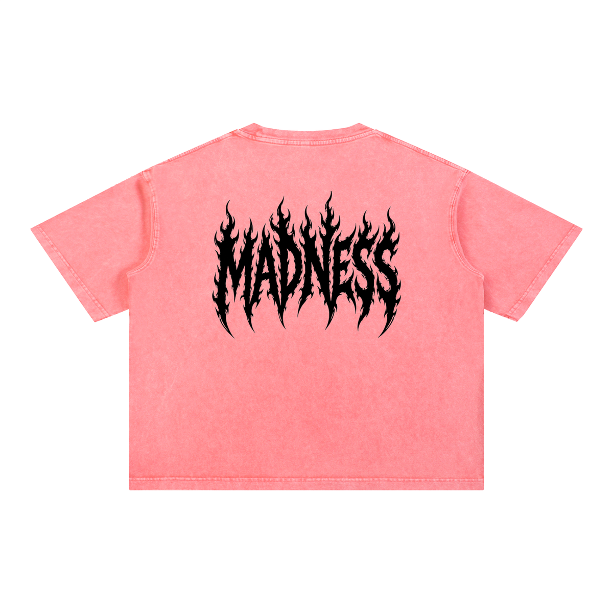 pink /Mineral Wash Boxy Cotton T-Shirt