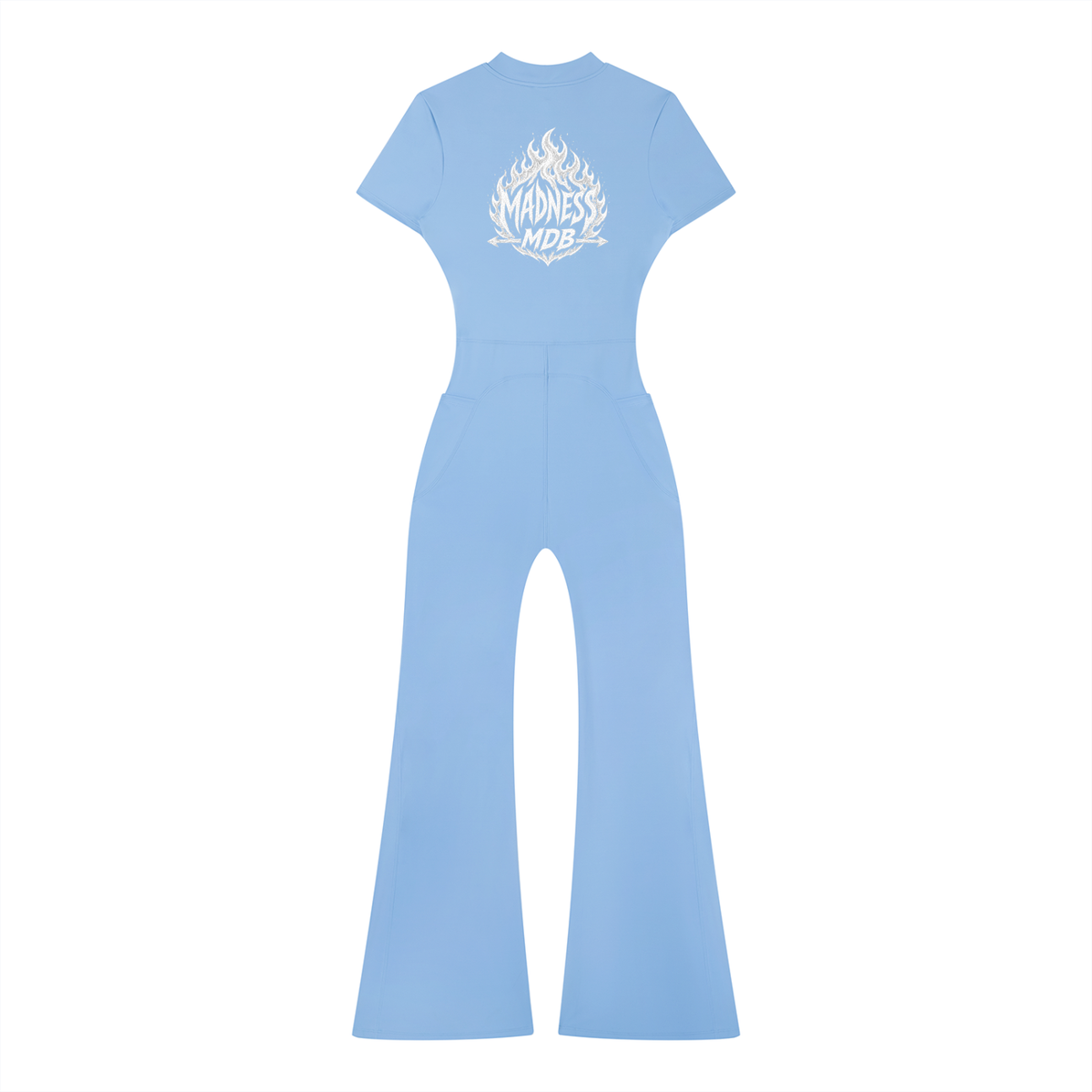 Women’s Tight Flared Leg Quarter-Zip Jumpsuit