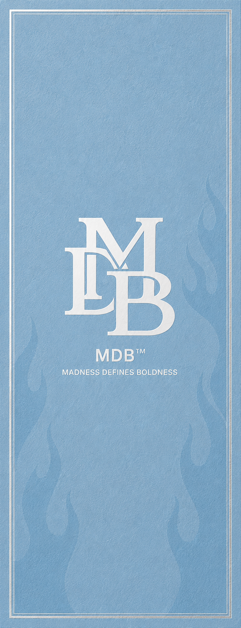Blue MDB Apparel hangtag presentation